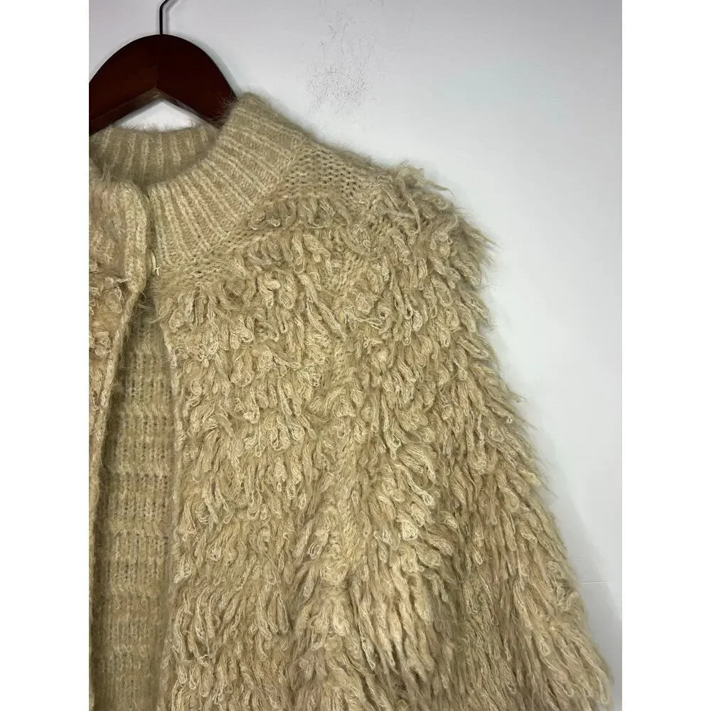 ANTHROPOLOGIE Knitted & Knotted TALAH Eyelash Cardigan Size XS - Picture 2 of 8